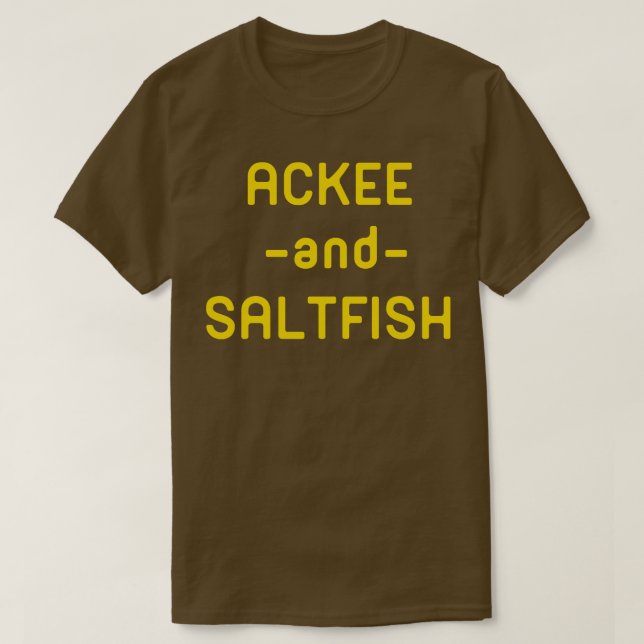 Camiseta Ackee e saltfish (Frente do Design)