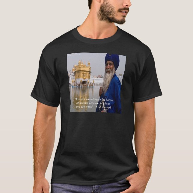 Camiseta Ações Sikh / Provérbio Karma (Frente)