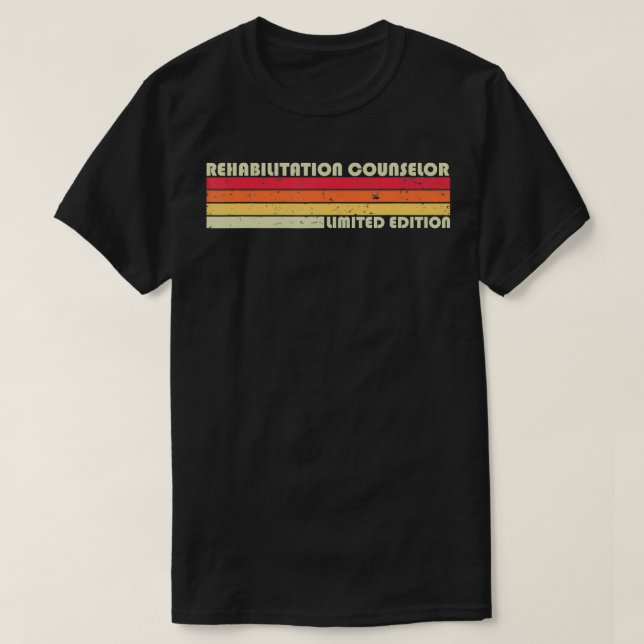 Camiseta Aconselhador de reabilitação Engraçado Cargo Engra (Frente do Design)