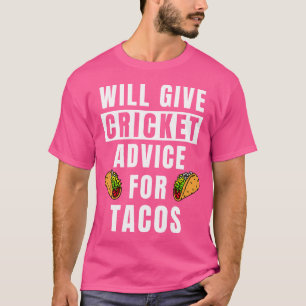 Camiseta Aconselhamento De Críquete Para Tacos Esportes Coa