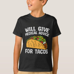 Camiseta Aconselhamento Médico Para Tacos Cinco Mexicanos D
