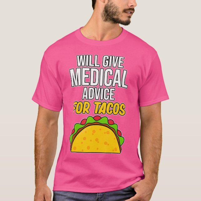 Camiseta Aconselhamento Médico Para Tacos Estudantes De Esc (Frente)