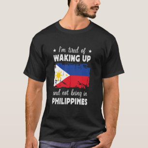 Camiseta Acordando nas Filipinas Bandeira Filipina Filipina