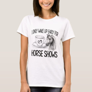 Camiseta Acordar Antecipado Para Cavalos Mostra Salto Do Sh