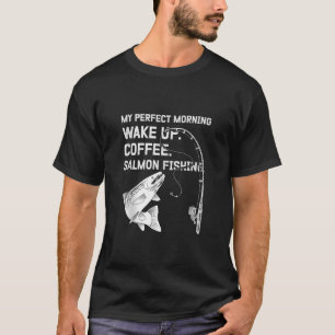 Camiseta Acordar De Café Da Manhã De Pé De Peixe Salmão F