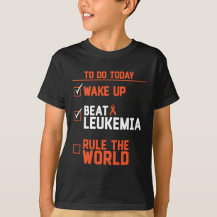 Camiseta Acordar Divertido - Leucemia Batida Regra O Cancer