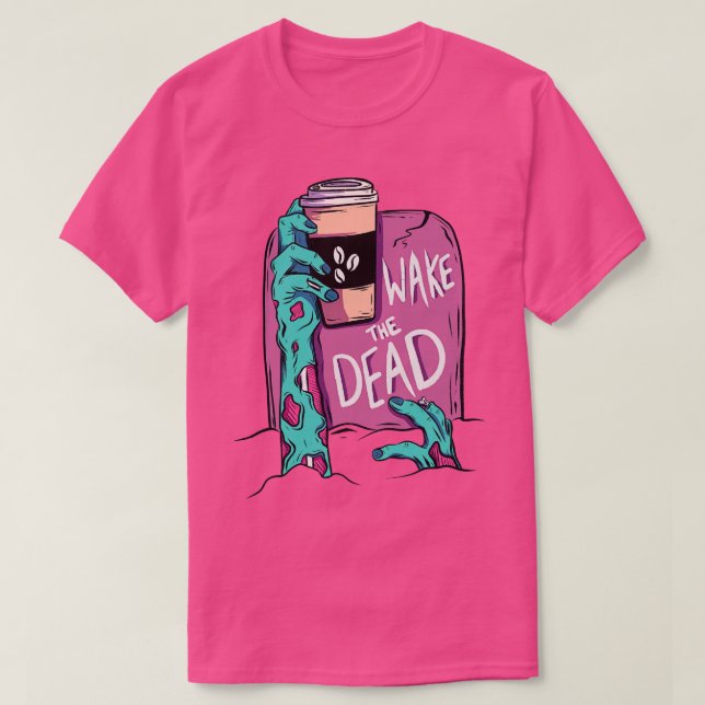 Camiseta Acordar do zumbi morto (Frente do Design)