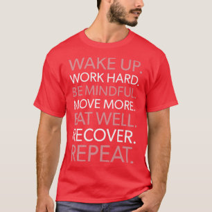 Camiseta Acordar, Duro De Trabalho, Repetir, Gym, Sucesso, 