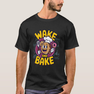 Camiseta Acordar e Assar, Chef de Padaria Engraçado Para 