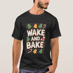 Camiseta Acordar e Cozinhar Natal Bolacha Espalhar Festa de