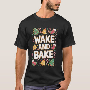 Camiseta Acordar e Cozinhar Raspas de Biscoito de Natal Fes