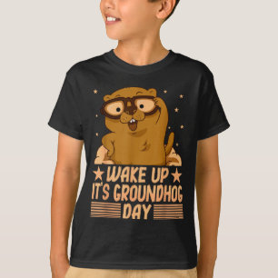 Camiseta Acordar é Dia da Marmota para Mulheres Homens Cria