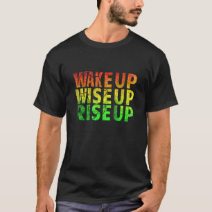 Camiseta Acordar Levanta Preto Africano-Americano