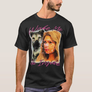 Camiseta Acordar-Me Cachorro Dentro E Mulher Brilhante E Ro