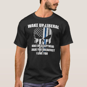 Camiseta Acordar para cima do adesivo liberal