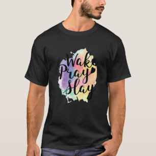 Camiseta Acordar Reze Esposas Cuta Arco-Íris Fé Religião