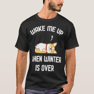 Camiseta Acorde-me Quando o Inverno Acabar Corgi Inverno Ca