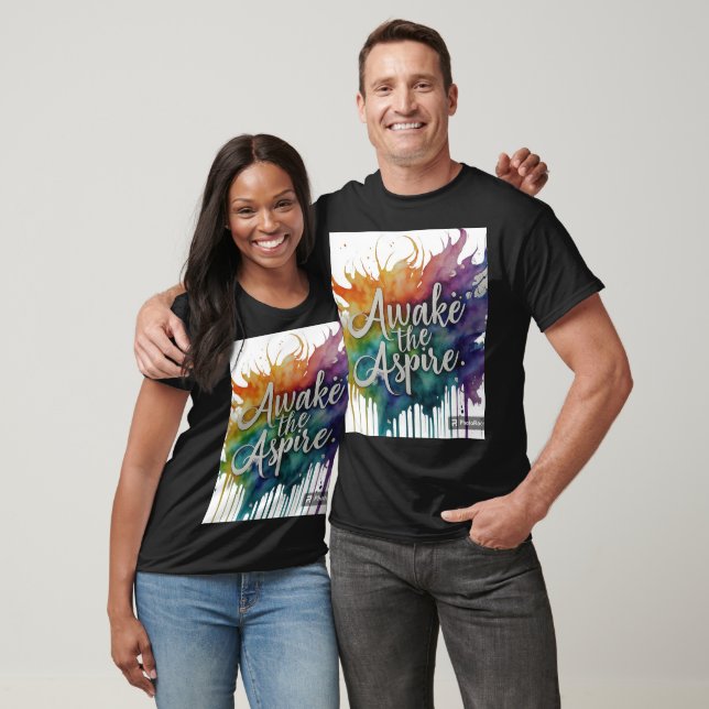 Camiseta "Acorde o Aspire: Sonhe. Acredite. Alcançar." (Unissex)