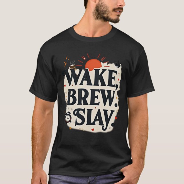 Camiseta Acorde, Prepare o Café, Derrote | Rainha do Café M (Frente)