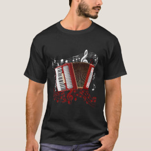 Camiseta Acordeão de Música Folk do Jogador Acordião