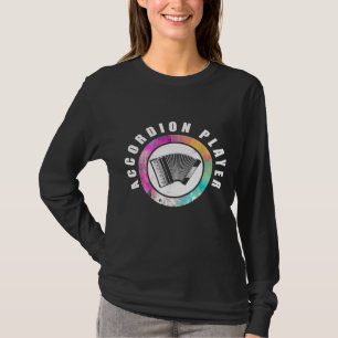 Camiseta Acordeonista de Arte do Jogador Acordeão