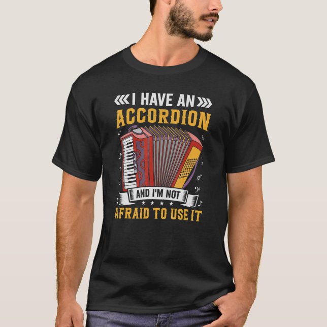 Camiseta Acordionista da Air Accordionist, tenho uma Acco (Frente)
