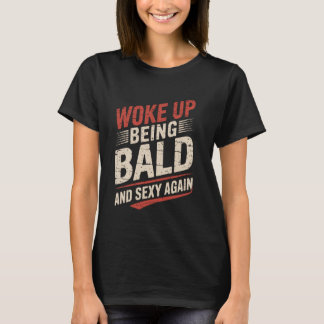 Camiseta Acordou Careca Engraçado Careca Homem Careca C