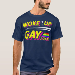 Camiseta Acordou Gay de novo Orgulho Mês Coração Colorida L