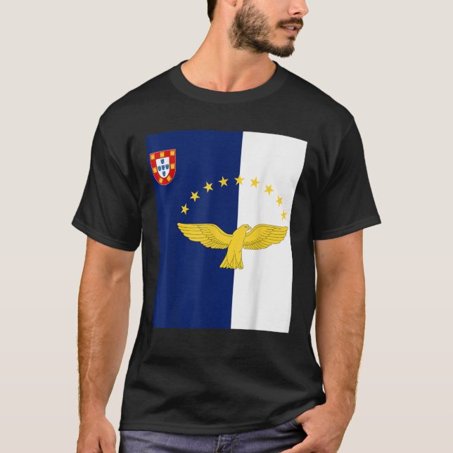 Camiseta Açores Acorda Flag T Shirt (Frente)
