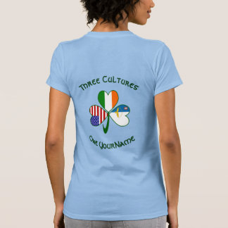 Camiseta Açores Irlanda EUA Trevo Bandeira Personalizar Mul