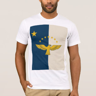 Camiseta Açores, Portugal, Camisa-T Inspirada na Bandeira -