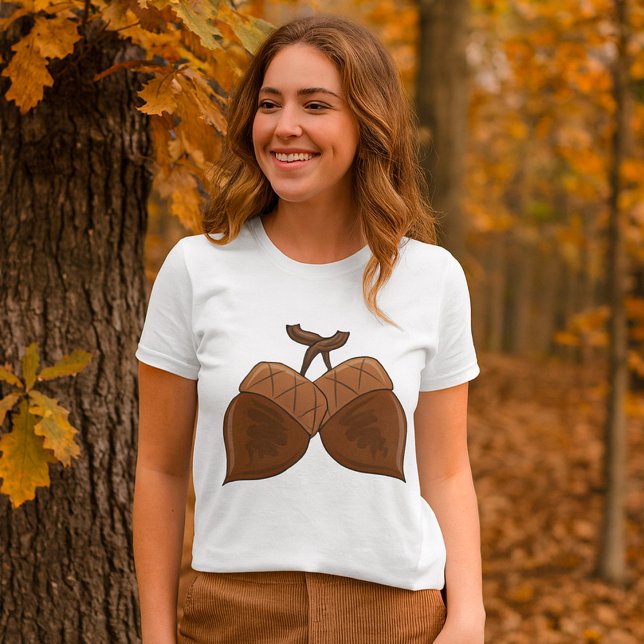 Camiseta Acorns Rustic Autumn Nature (Criador carregado)