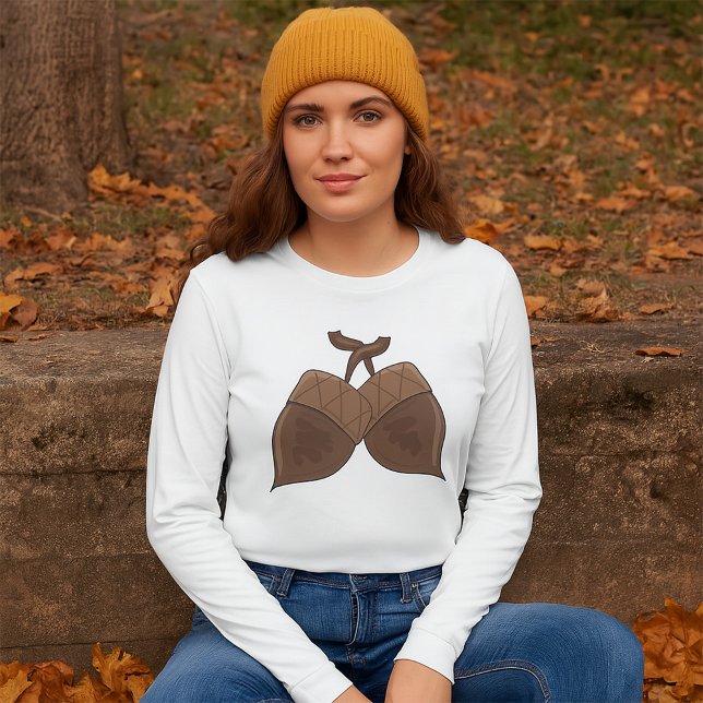 Camiseta Acorns Rustic Autumn Nature (Criador carregado)