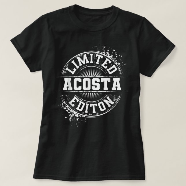 Camiseta ACOSTA Funny Surname Family Tree Birthday Reunião (Frente do Design)