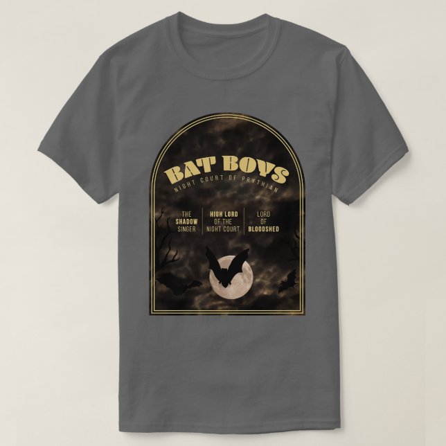 Camiseta Acotar Bat Boys Rhysand Azriel Cassian 4 (Frente do Design)