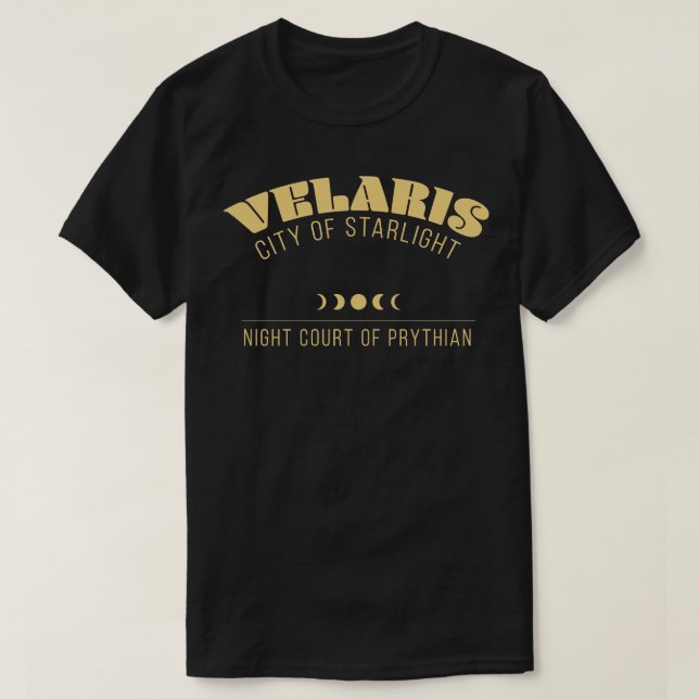 Camiseta Acotar Velaris Night Court Cidade de Starlight 2 (Frente do Design)