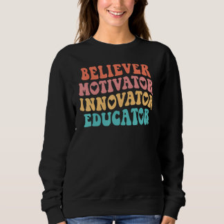 Camiseta Acredita Motivador Inovador Educador Groovy Retro