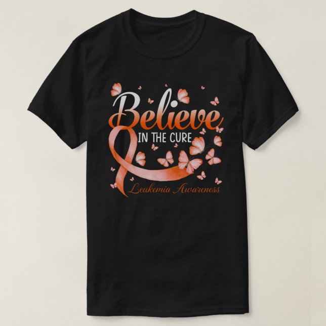 Camiseta Acredita Na Cura Leucemia, A Borboleta Da Consciên (Frente do Design)