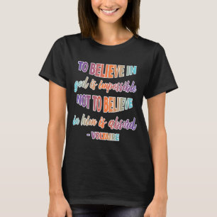 Camiseta Acreditar em Deus, citar a fé cristã
