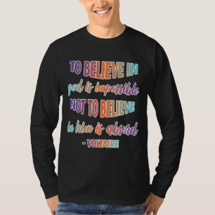 Camiseta Acreditar em Deus, citar a fé cristã
