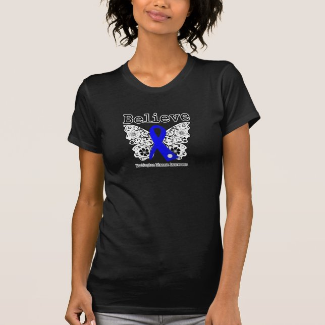 Camiseta Acredite a doença de Huntington (Frente)