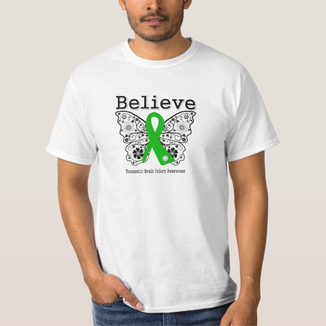 Camiseta Acredite a lesão cerebral traumático (Frente)