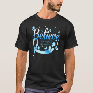 Camiseta Acredite Borboleta de Conscientização do Cromossom