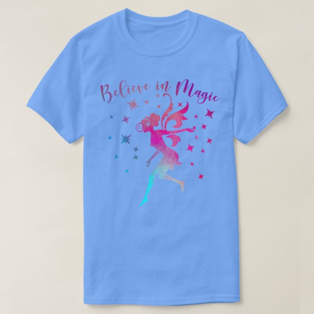 Camiseta ACREDITE EM MAGIC Positive Message Cote Fairy Love (Frente do Design)