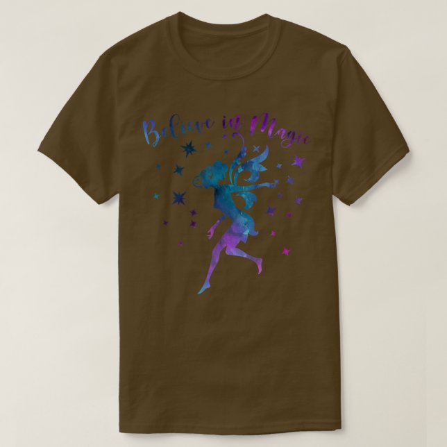 Camiseta ACREDITE EM MAGIC Positive Message Cote Fairy Love (Frente do Design)