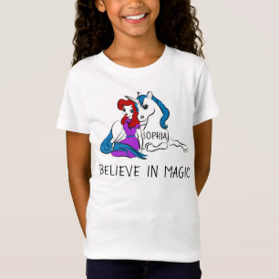 Camiseta Acredite em Magic Princess e Unicorn