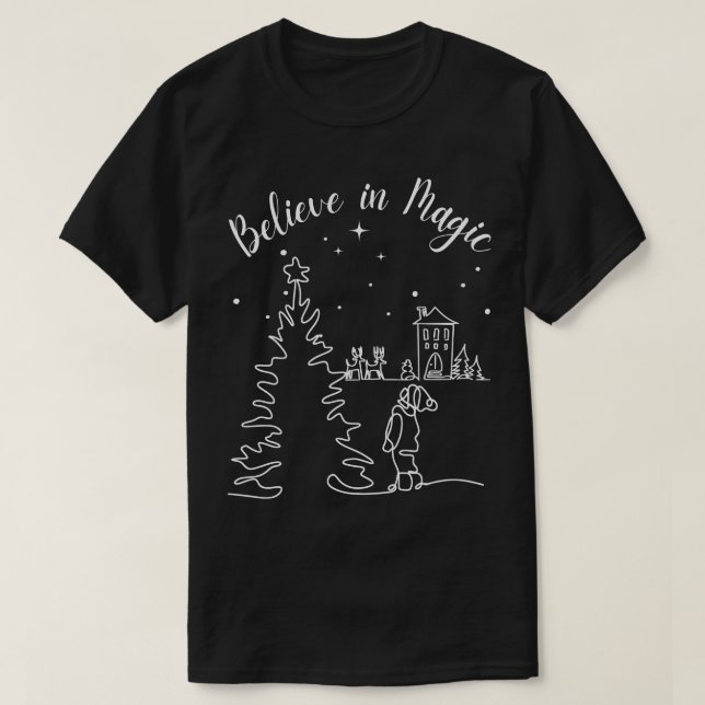 Camiseta Acredite em Mágica (Frente do Design)