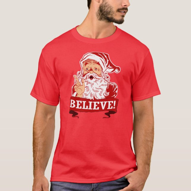 Camiseta Acredite em Papai Noel (Frente)
