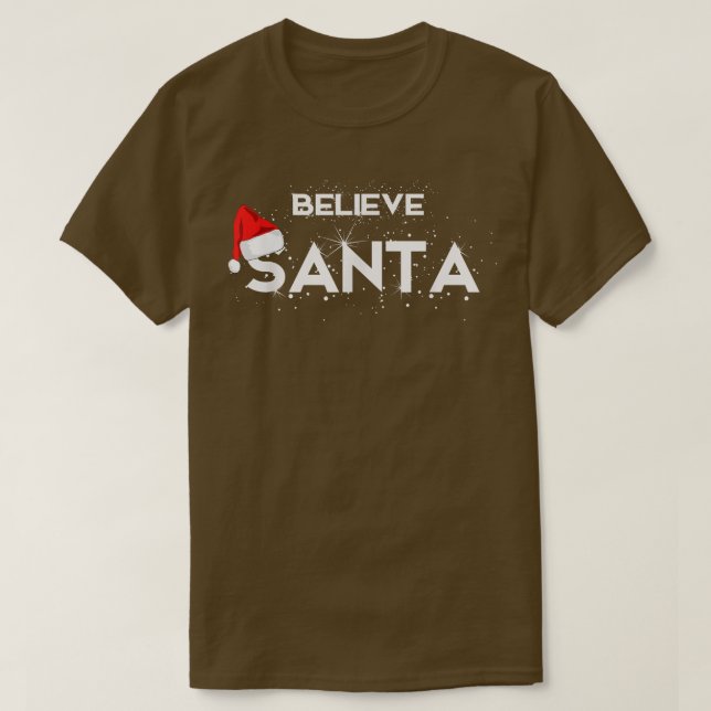 Camiseta Acredite em Papais noeis Feliz Natal (Frente do Design)