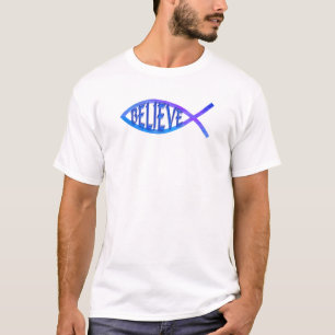 Camiseta Acredite em Peixe - Azul